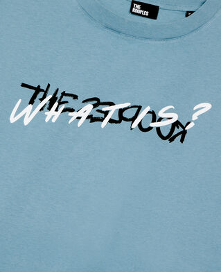 The Kooples H STONE BLUE light blue what is handwritten serigraphy t-shirt