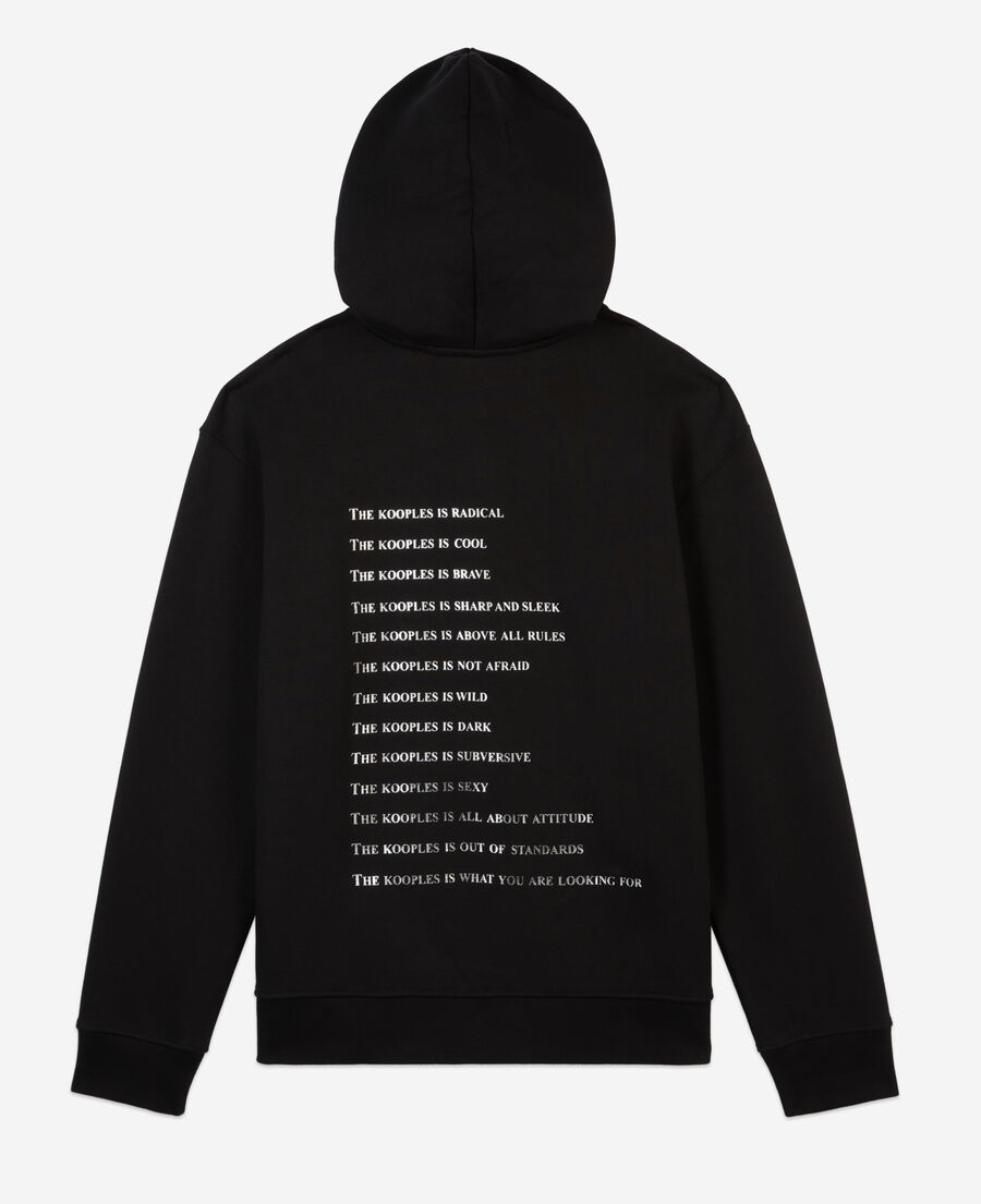 black what is hoodie with rhinestones