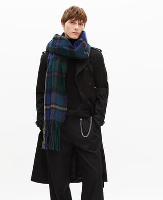 The Kooples M GREEN MULTICO blue and green tartan scarf