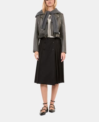 The Kooples DAMEN BLACK schmale, schwarze jacke mit nieten