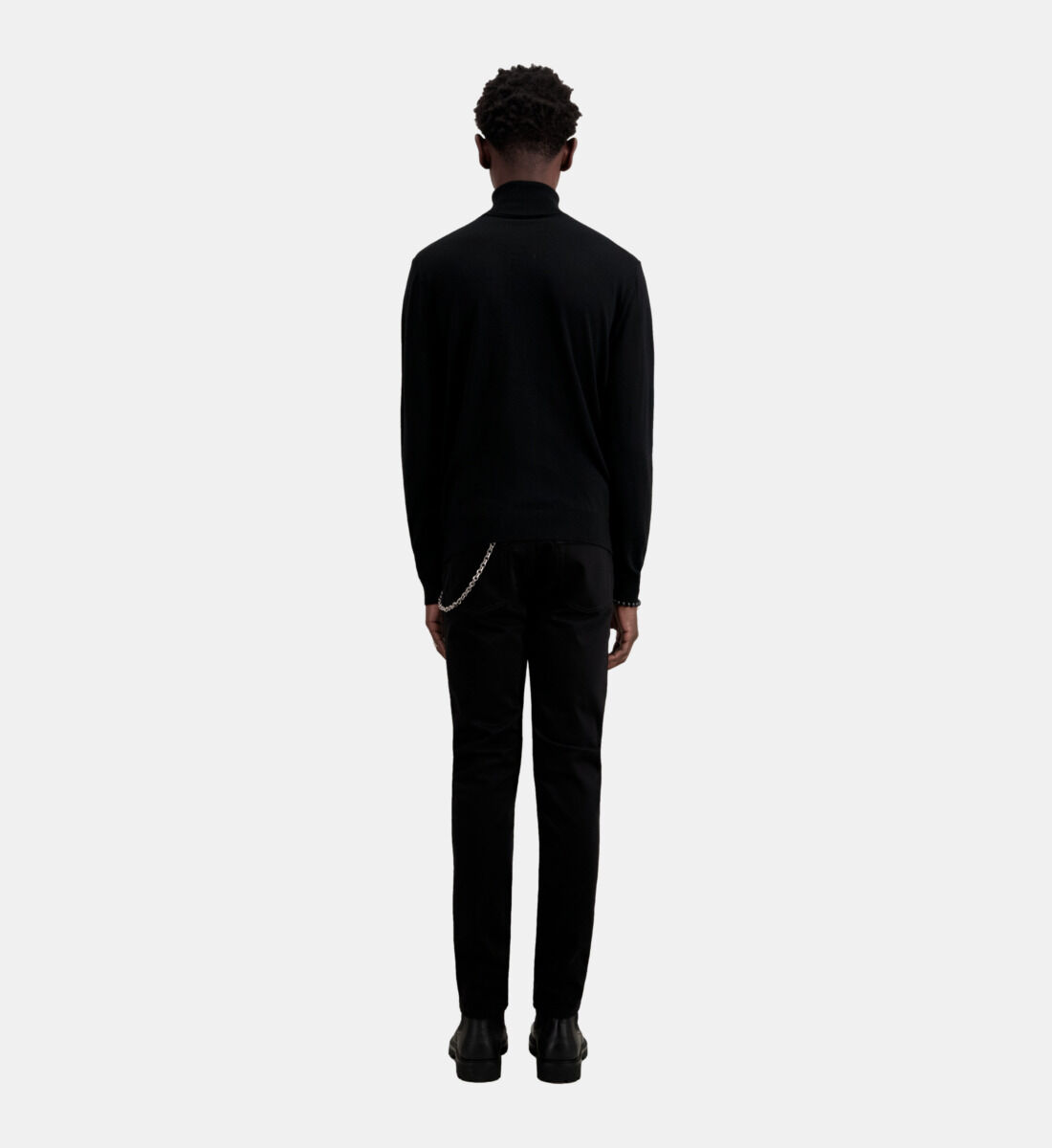 Merino wool black sweater on sale