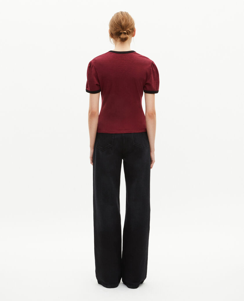 The Kooples WOMEN WINE RED t-shirt with red rhinestone screen print