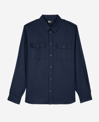 The Kooples MEN NAVY navy blue shirt