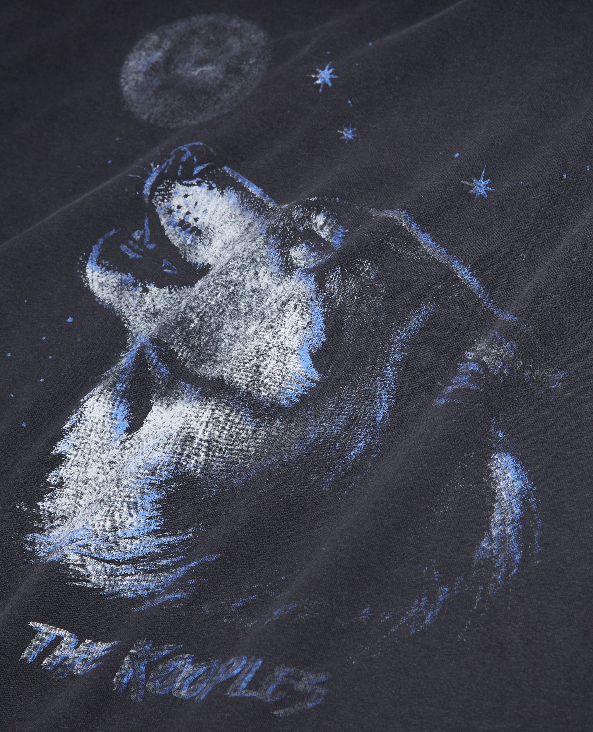Black t shirt with Wolf serigraphy The Kooples