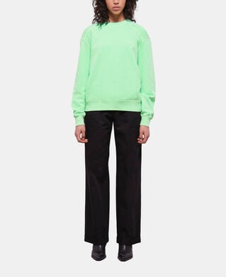 The Kooples F VERT FLUO fluorescent green sweatshirt with logo