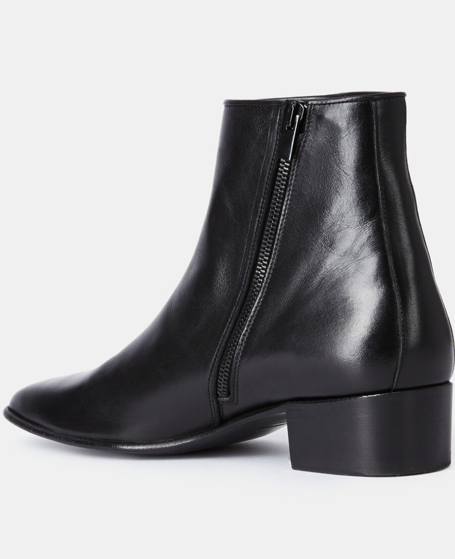 boots en cuir noir