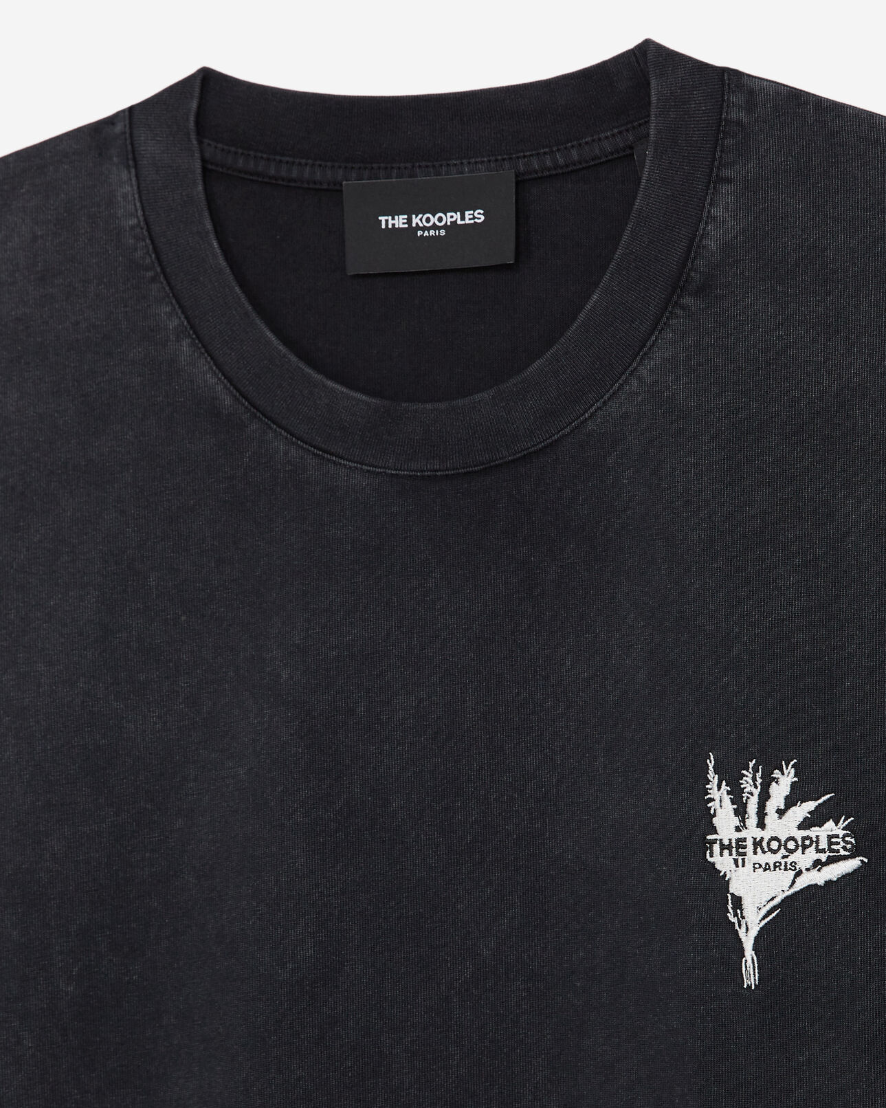 The Kooples MEN BLACK WASHED black t-shirt