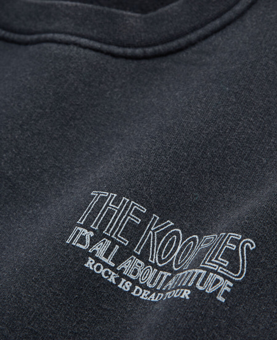 schwarzes sweatshirt mit print