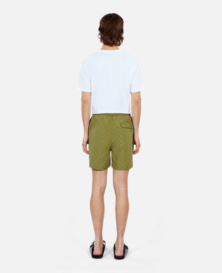The Kooples H KAKI monogram khaki swim shorts