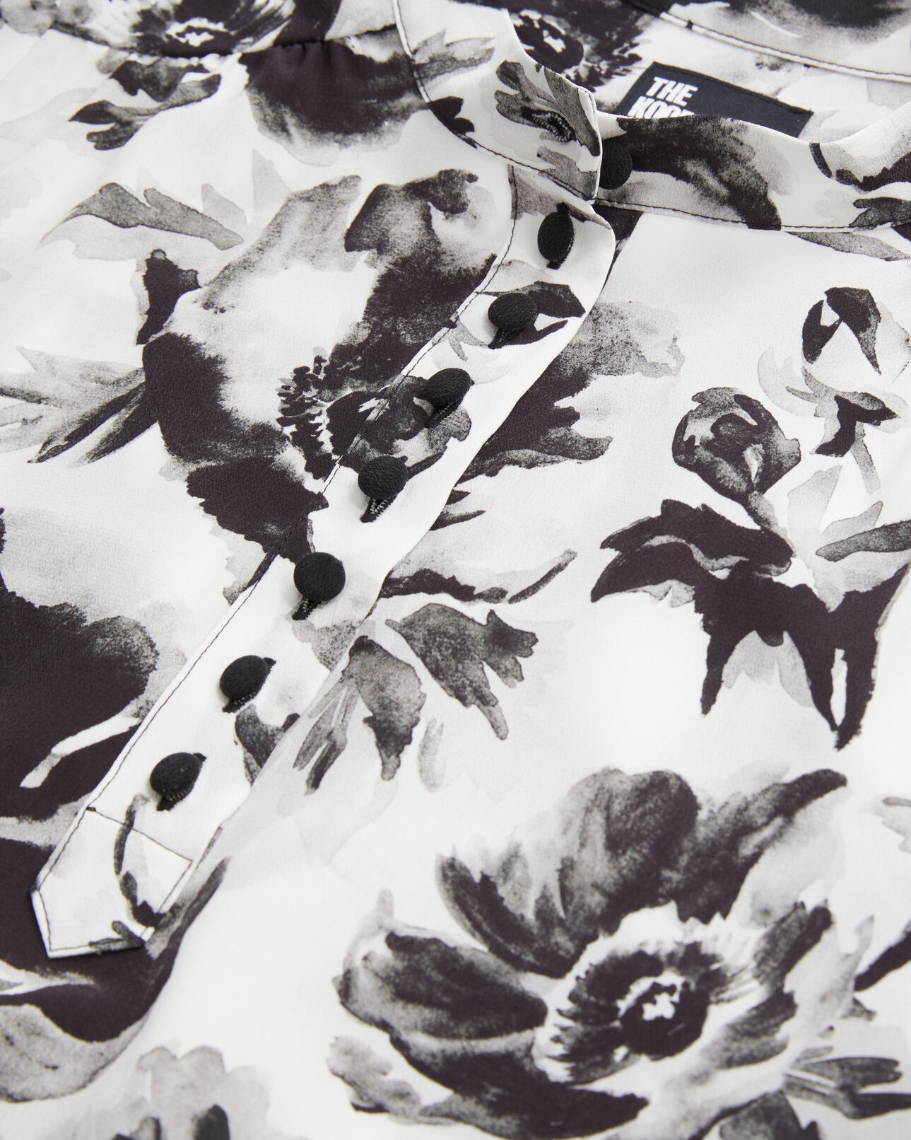 The Kooples WOMEN BLACK WHITE printed top with buttoning