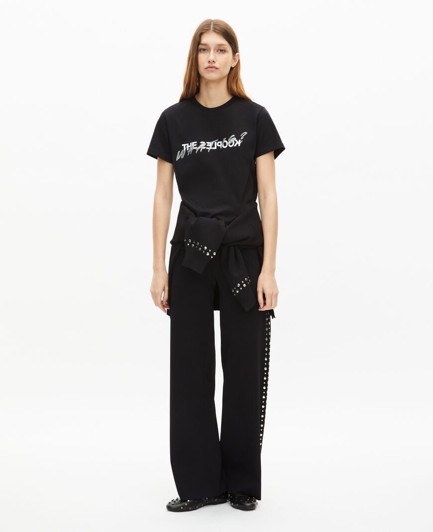 The Kooples FEMME BLACK t-shirt what is avec strass noir