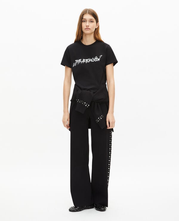 The Kooples FEMME BLACK t-shirt what is avec strass noir