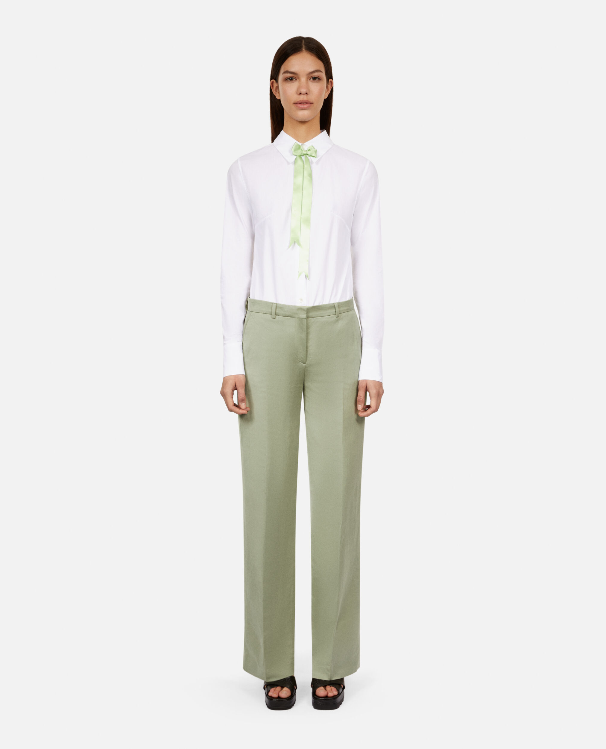 Pantalón traje verde claro lino, KAKI GREY, hi-res image number null