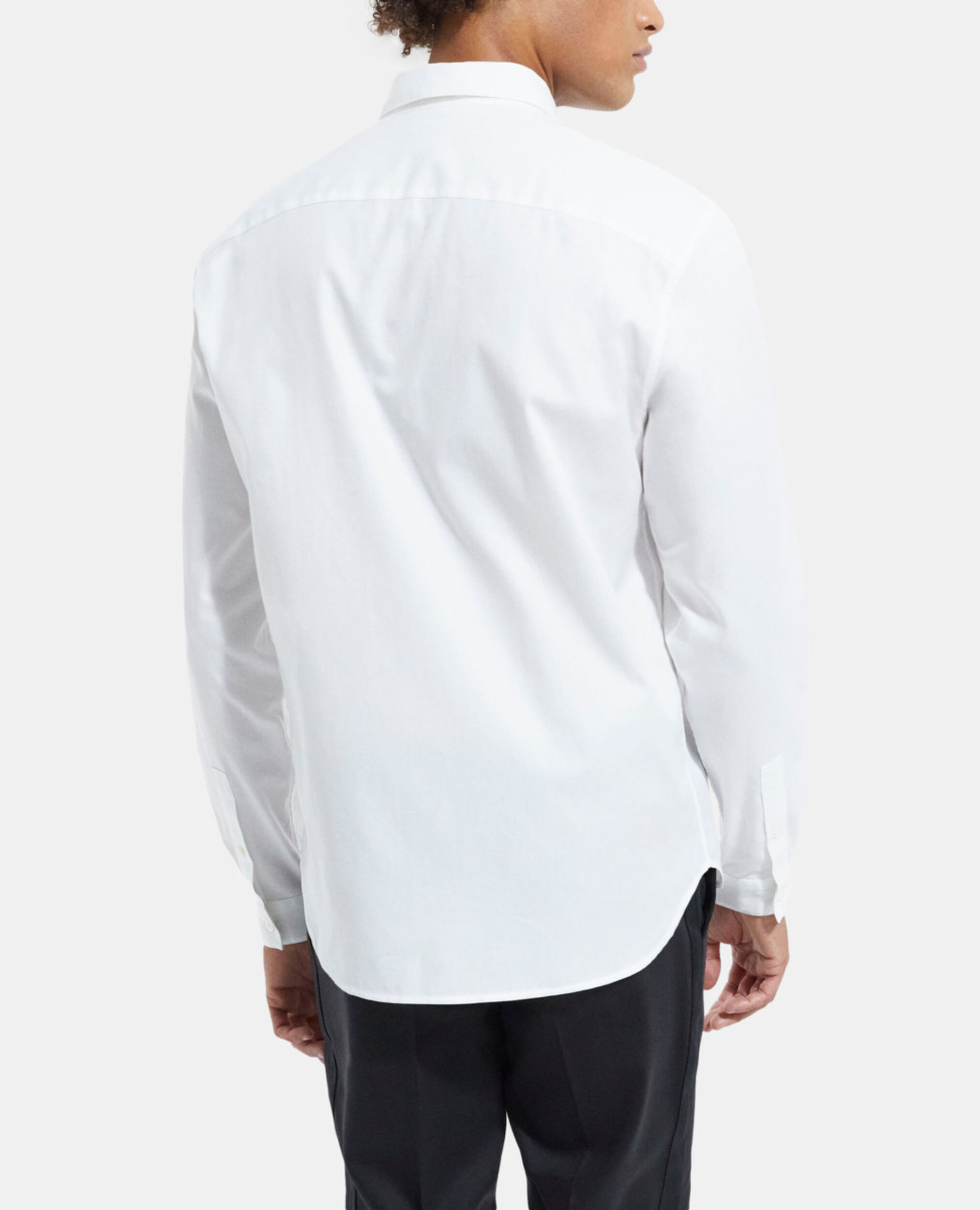 White shirt with classic collar, WHITE, hi-res image number null