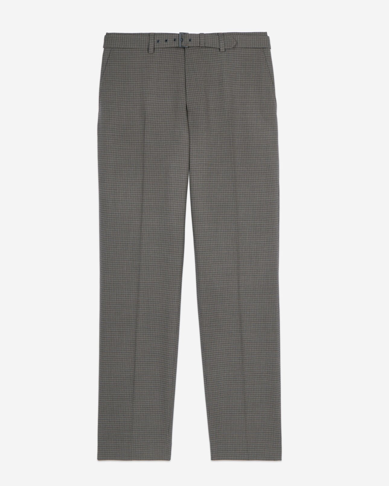 The Kooples MEN BROWN brown wool suit trousers