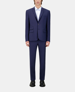 The Kooples H NAVY navy blue micro-check wool suit jacket