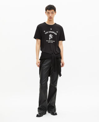 The Kooples HERREN BLACK t-shirt mit schwarzem siebdruck