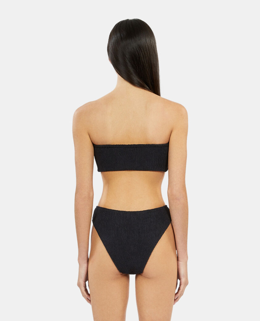 The Kooples DAMEN BLACK schwarzes bandeau-bikinioberteil von the kooples x luz