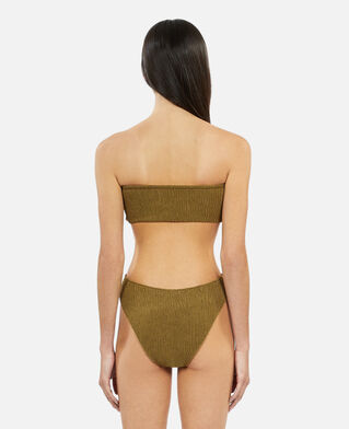 The Kooples F KAKI the kooples x luz khaki cutaway swimsuit bottoms