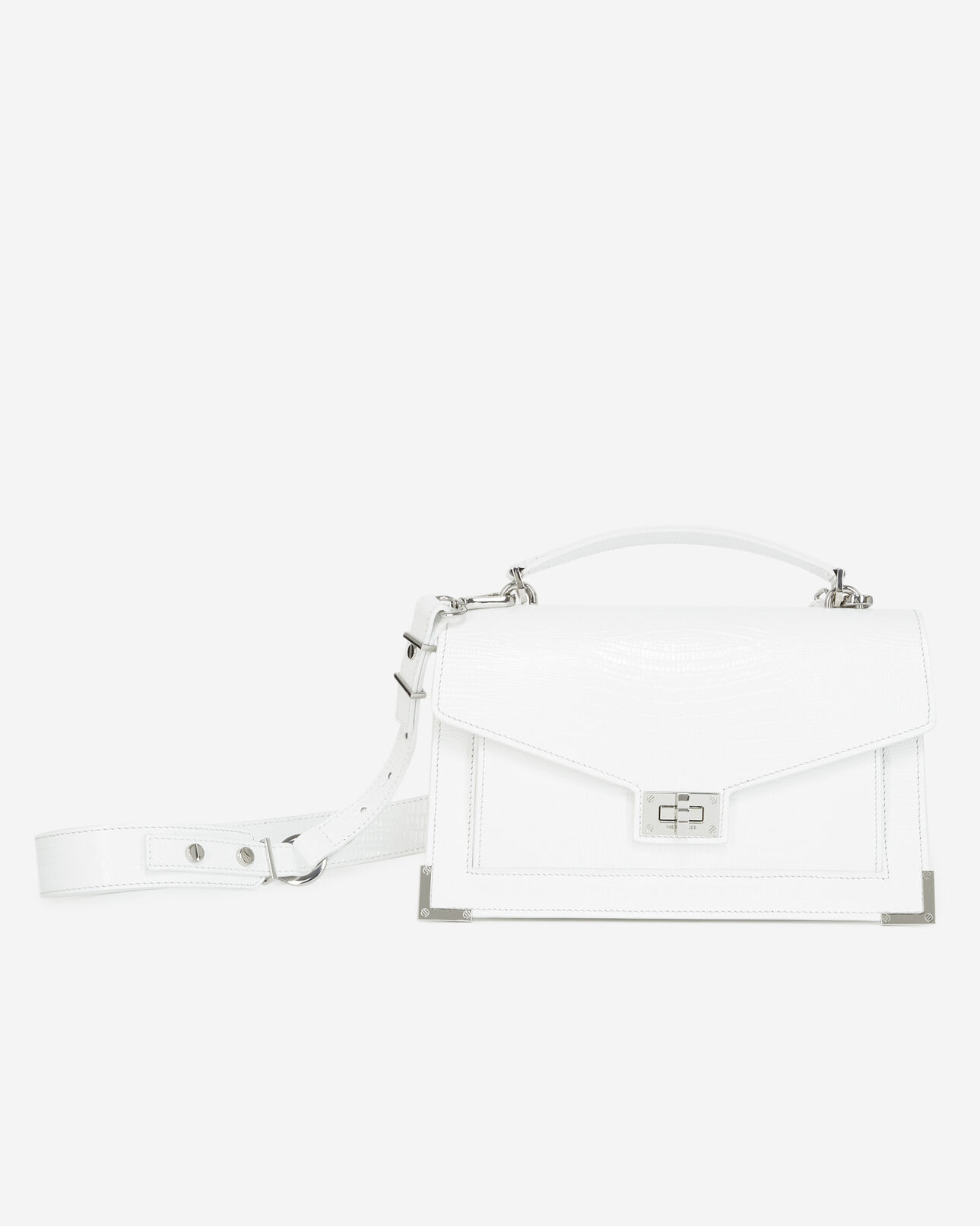 The Kooples WOMEN WHITE medium white leather emily bag