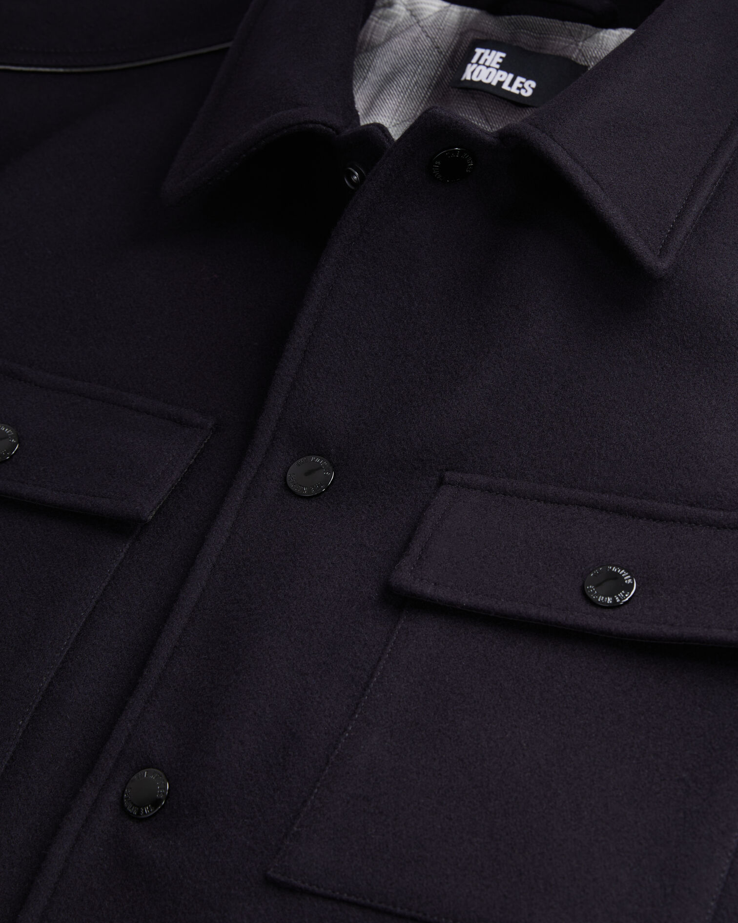 Blue wool-blend overshirt jacket, DARK NAVY, hi-res image number null