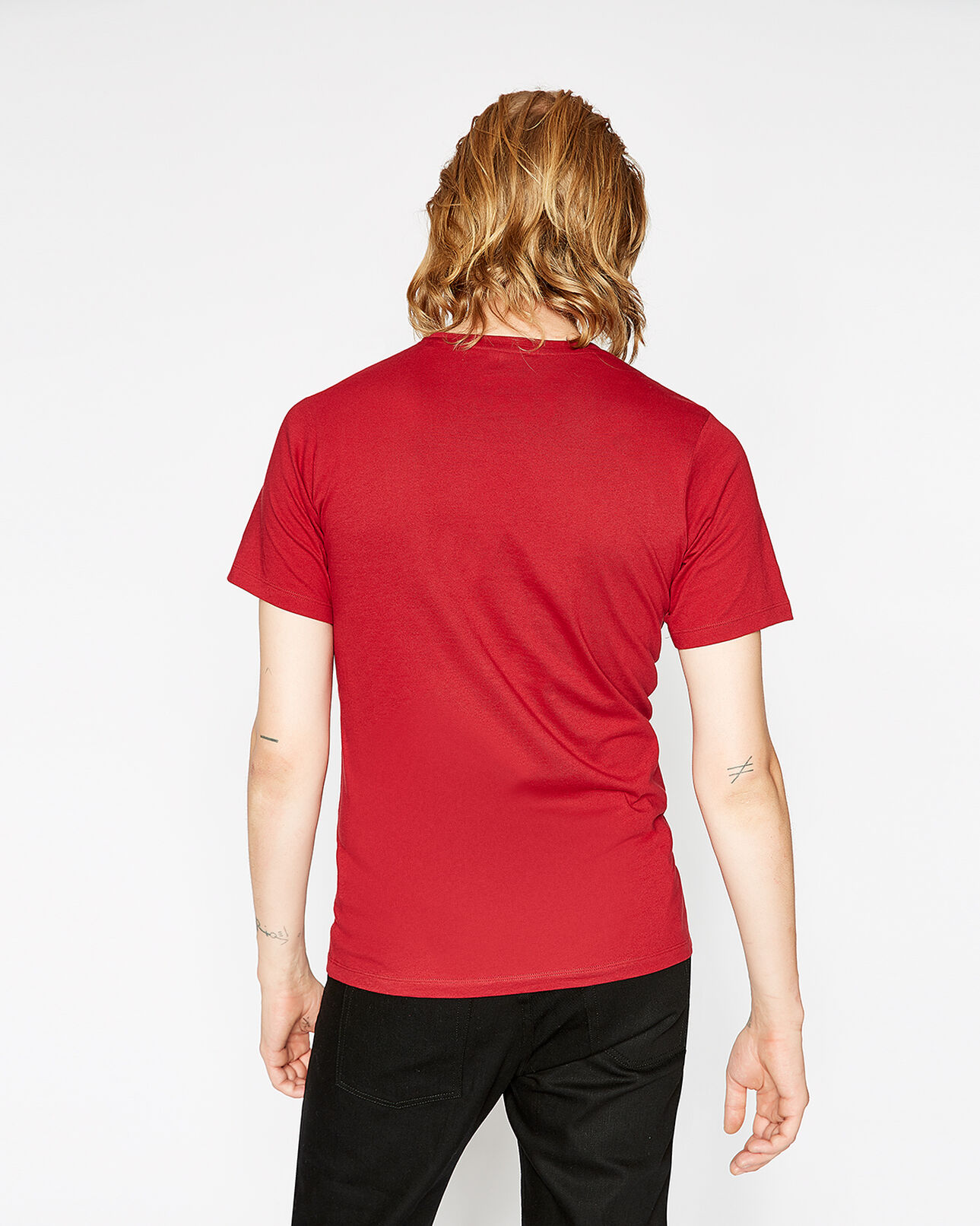 The Kooples HOMBRE RED camiseta de algodón roja skull - roses