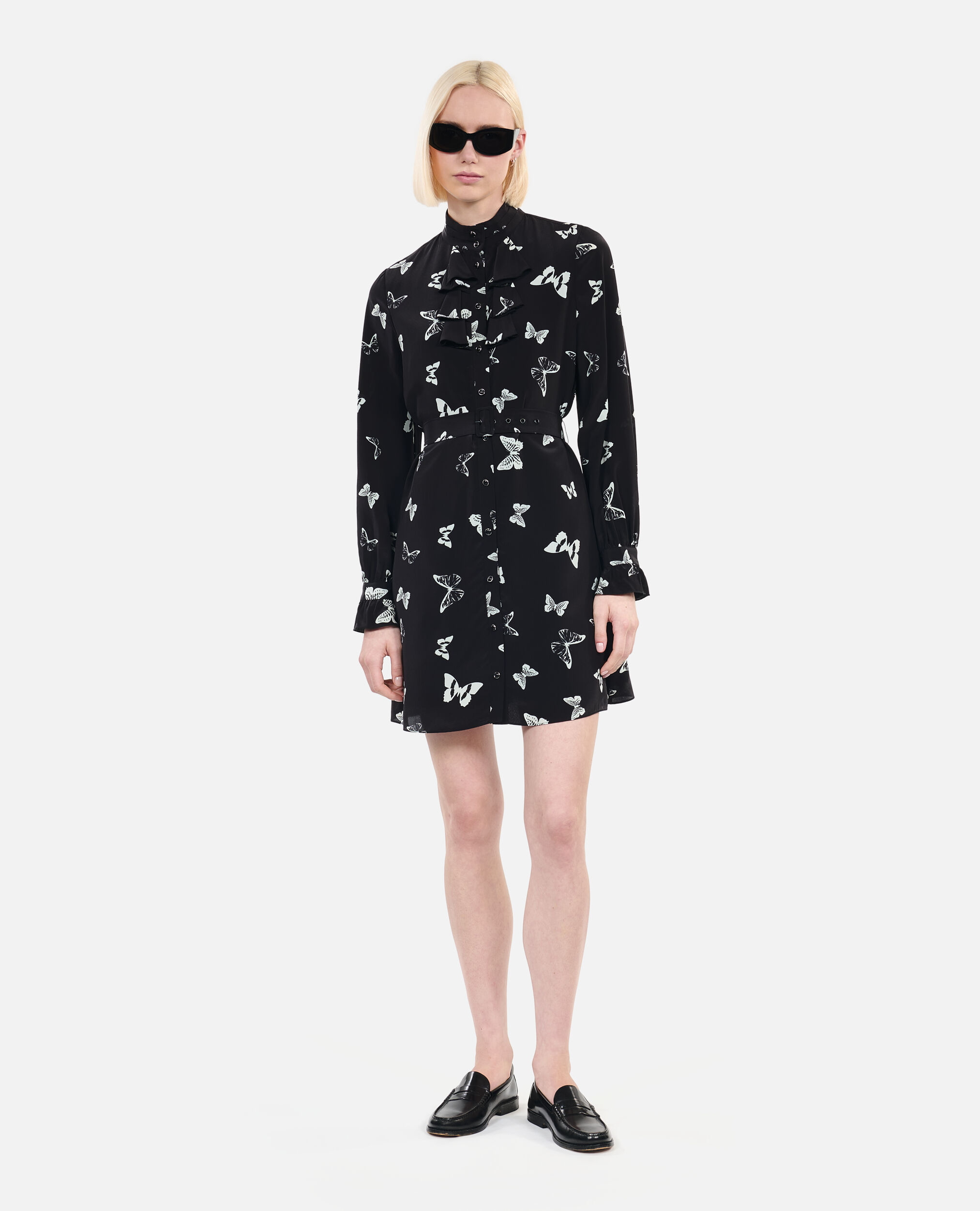 Black and white butterfly dress cheap