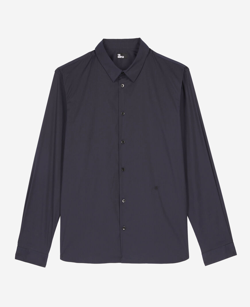 The Kooples MEN NAVY navy blue poplin shirt