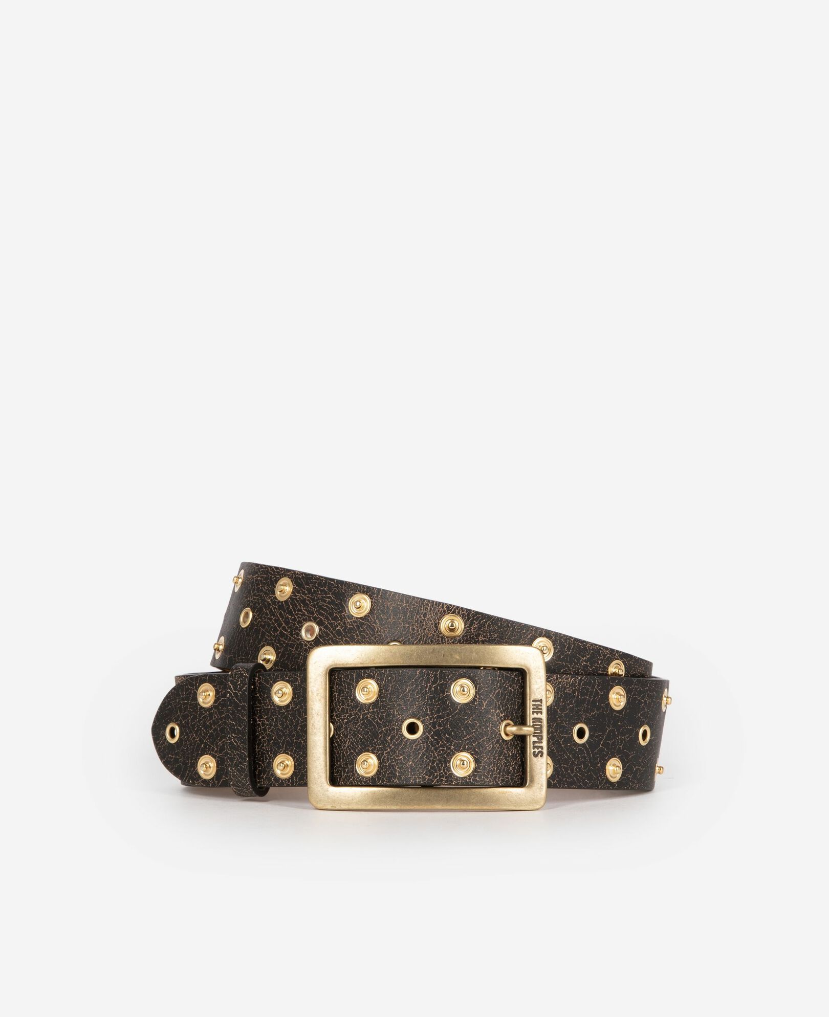The Kooples WOMEN BROWN brown leather belt