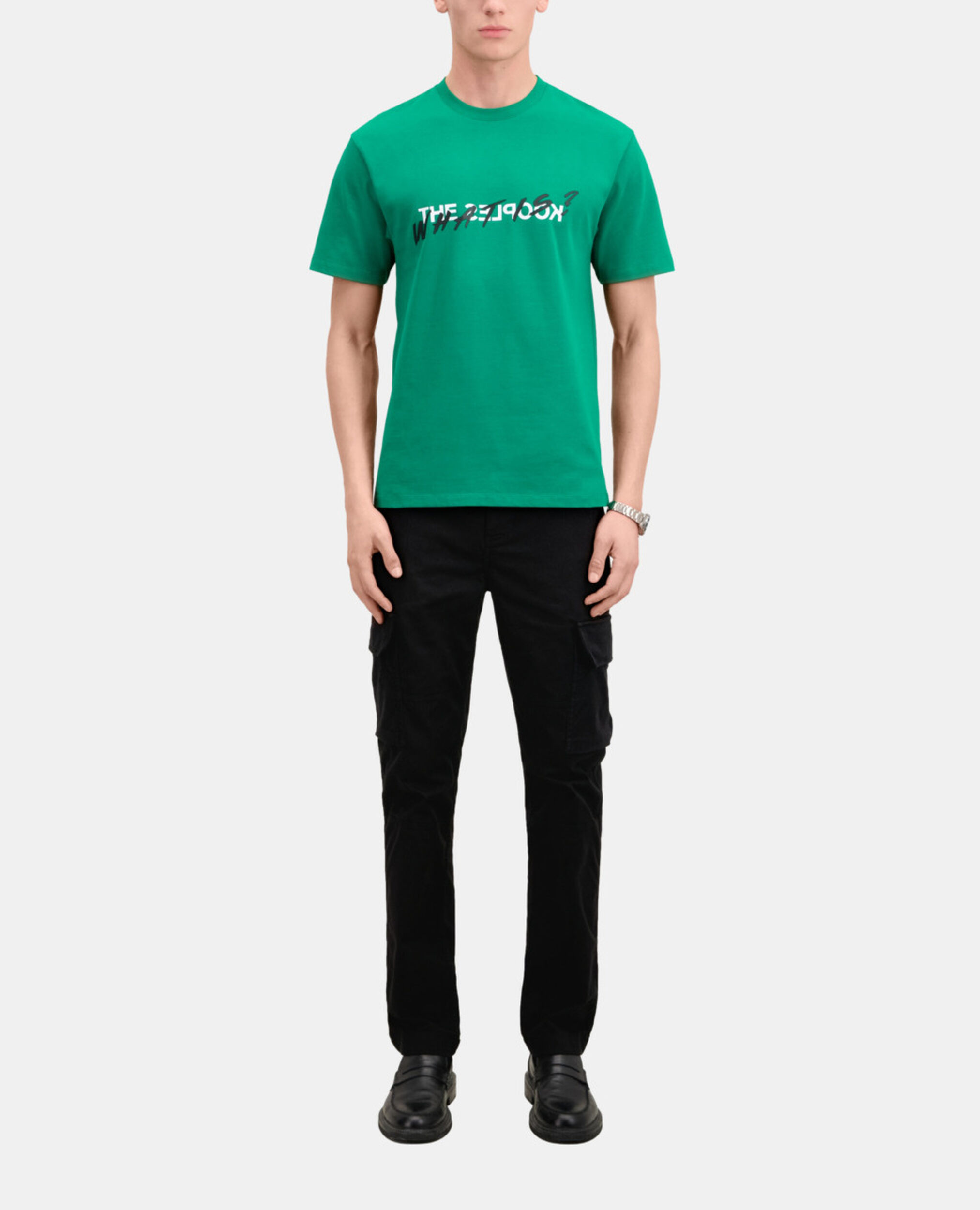 Grünes T-Shirt Herren „What is“, FOREST, hi-res image number null