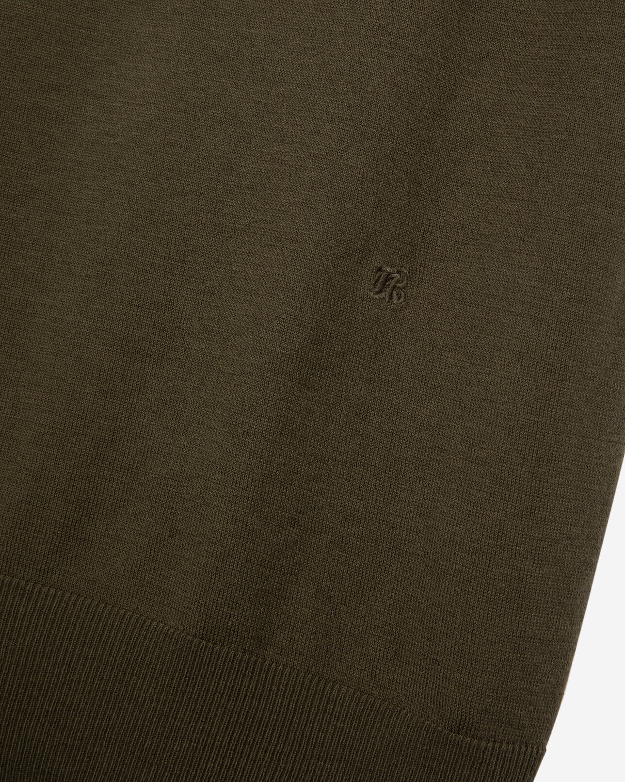 The Kooples MEN OLIVE KAKI khaki knit polo