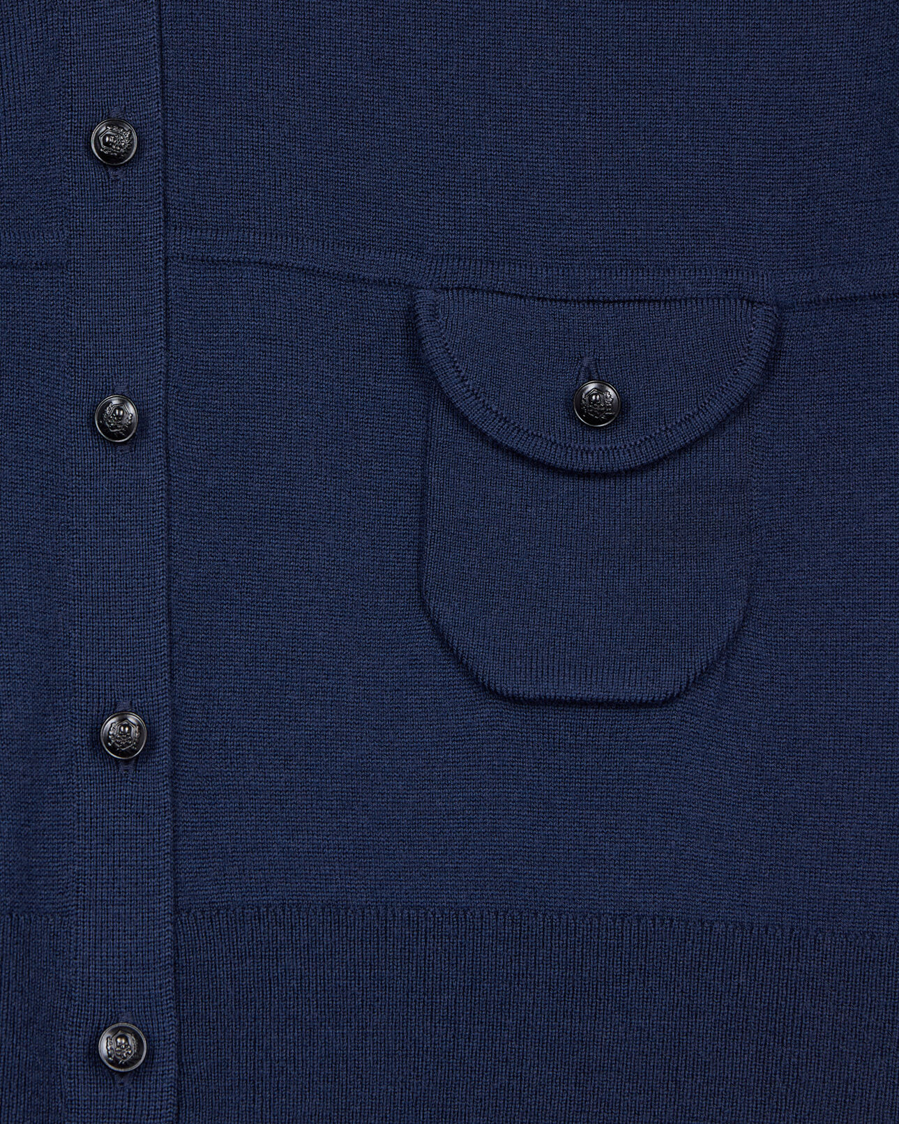 The Kooples WOMEN NAVY navy blue wool cardigan