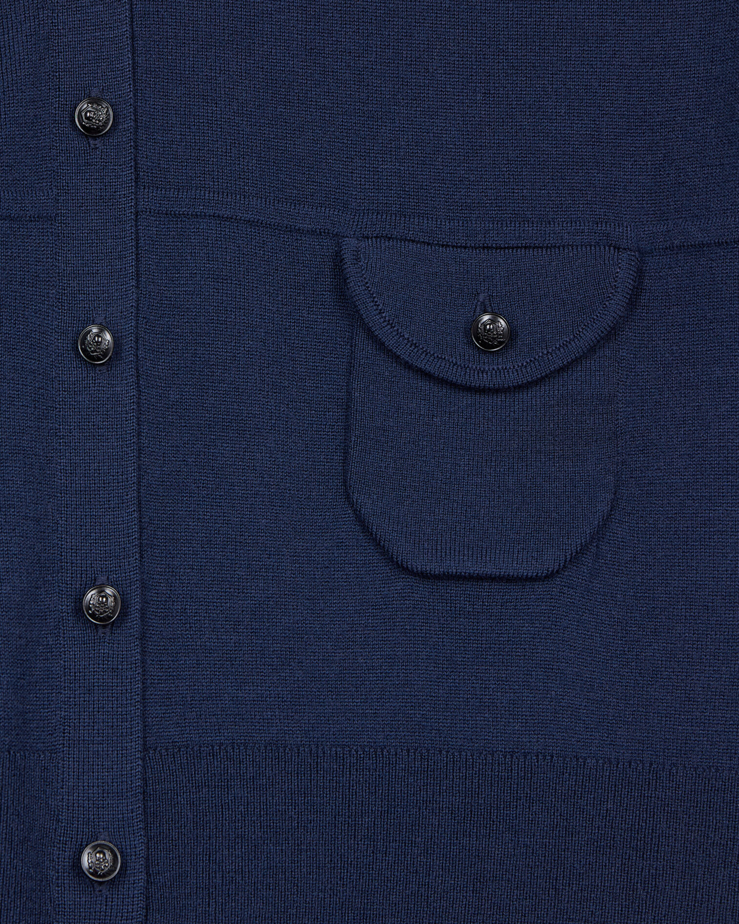 Navy blue wool cardigan, NAVY, hi-res image number null