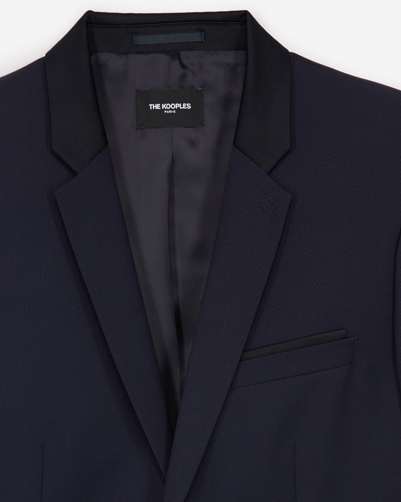 The Kooples MEN NAVY formal navy blue jacket with shawl lapel