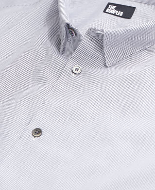 The Kooples HOMME BLACK WHITE chemise en coton à micro carreaux noirs et blancs