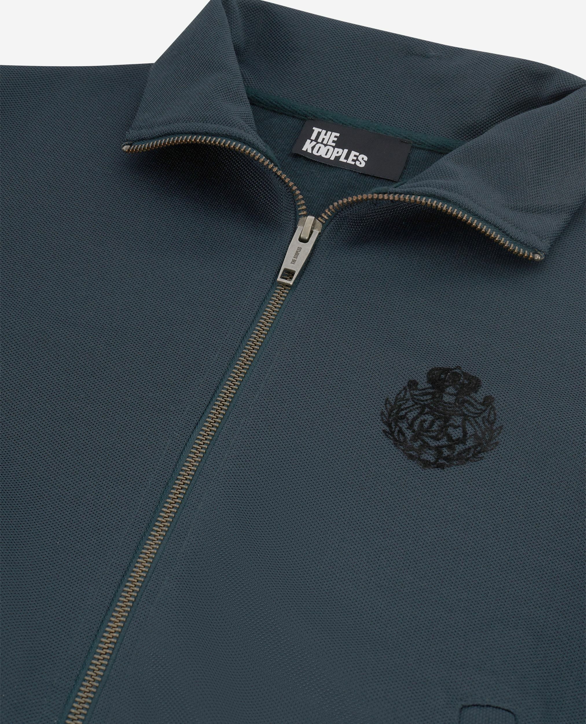 Sweatshirt à zip vert foncé, FOREST, hi-res image number null