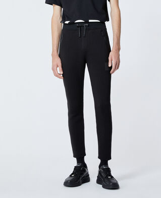 The Kooples HERREN BLACK schwarze skinny-jogginghose mit logo-patch