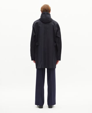 The Kooples HERREN NAVY parka mit wasserabweisender behandlung mit kapuze in marine