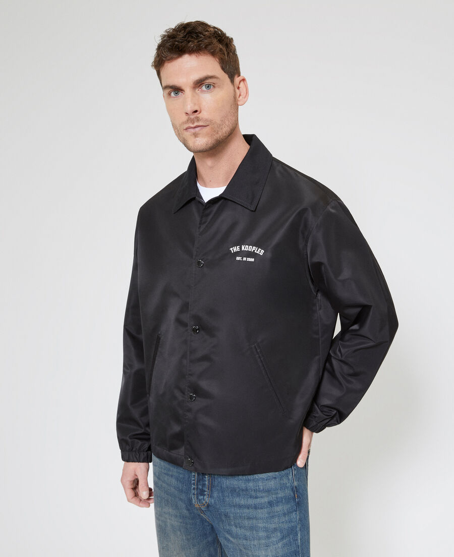 The Kooples HOMME BLACK blouson avec broderie dos noir