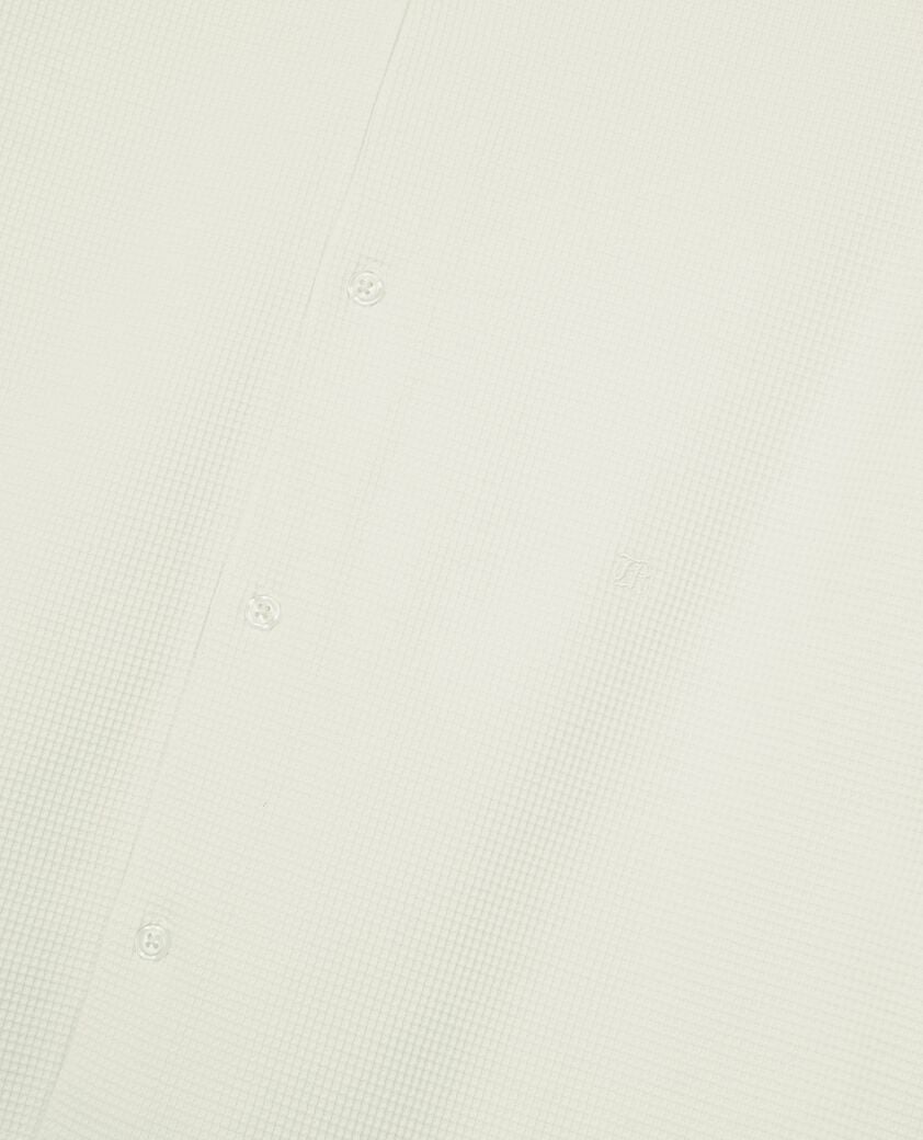 The Kooples HOMME ECRU chemise manches courtes nid d'abeille écrue