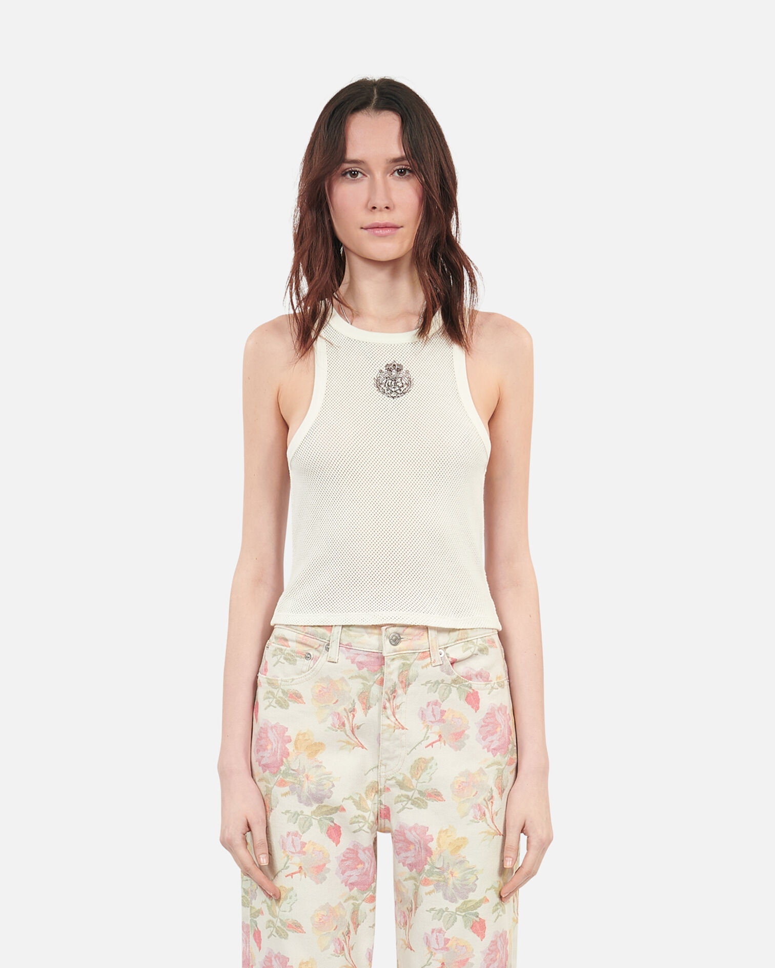 Blazon ecru tank top, ECRU, hi-res image number null