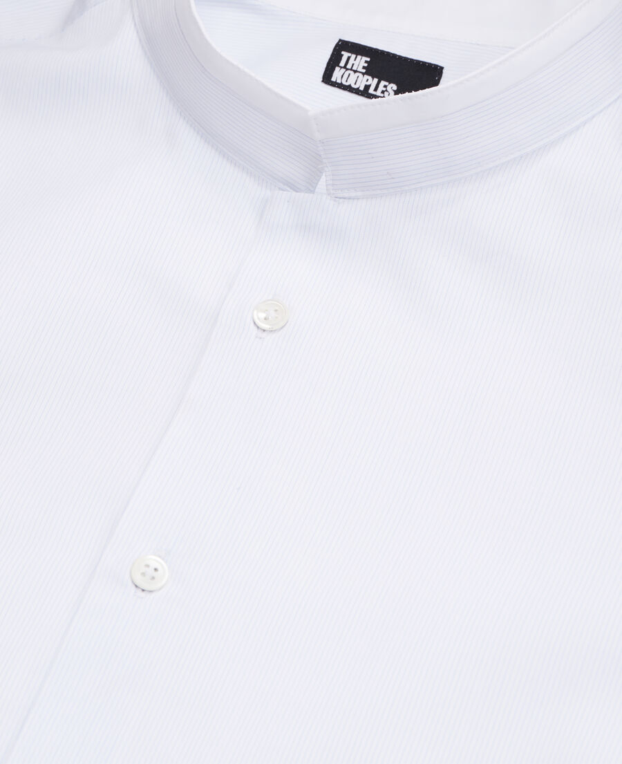 The Kooples HOMME BLUE WHITE chemise bleue en coton