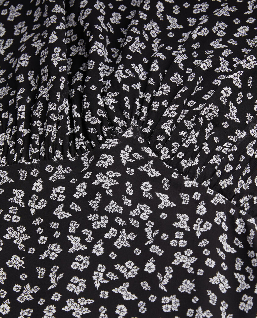 The Kooples FEMME BLACK-ECRU robe courte imprimée