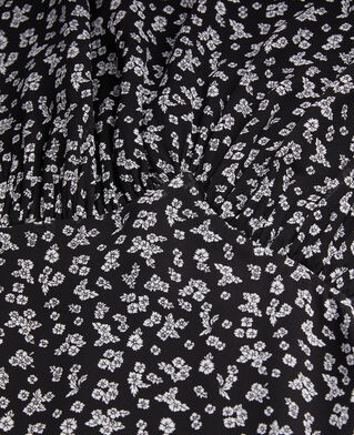 The Kooples WOMEN BLACK-ECRU short printed dress