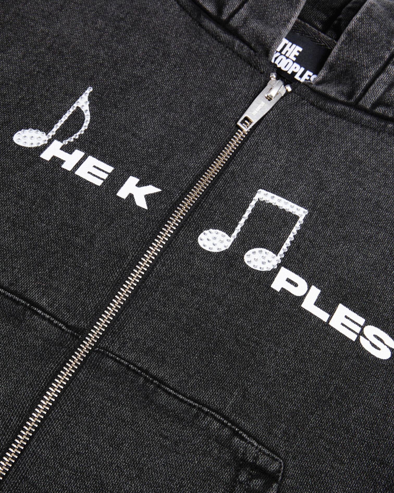Sweatshirt à capuche et sérigraphie noir, BLACK WASHED, hi-res image number null