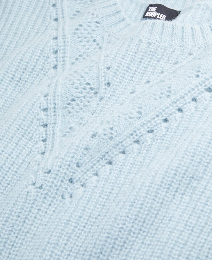 The Kooples F BLUE GREY blue wool-blend sweater