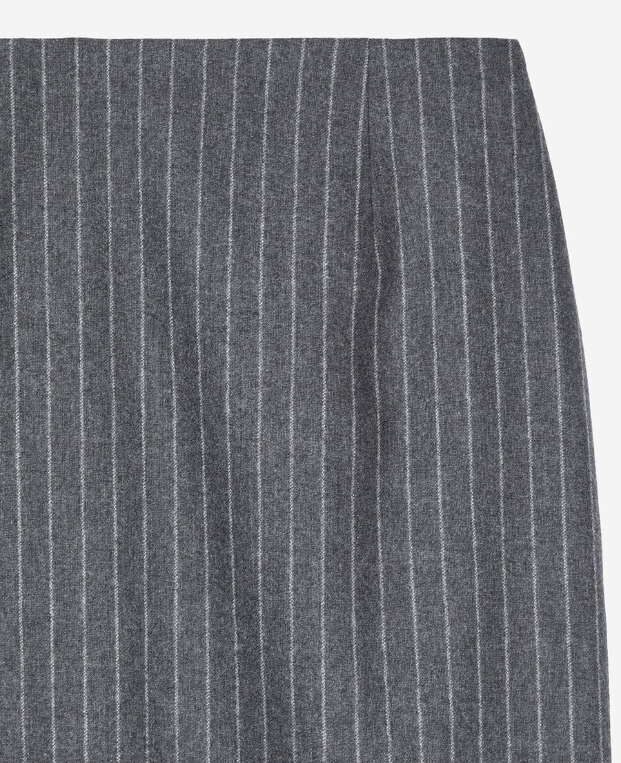 The Kooples DAMEN LIGHT GREY mittellager bleistiftrock mit streifen