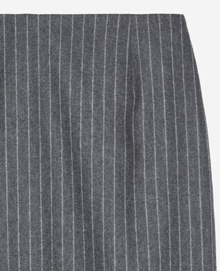 The Kooples DAMEN LIGHT GREY mittellager bleistiftrock mit streifen
