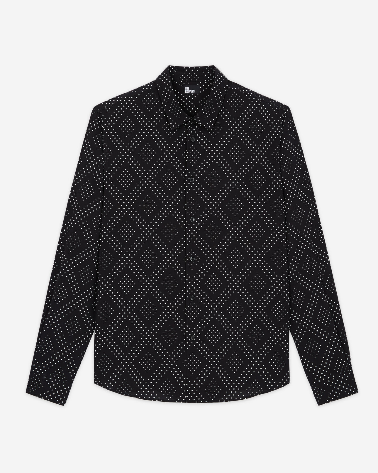 The Kooples HOMME BLACK WHITE chemise col classique imprimée