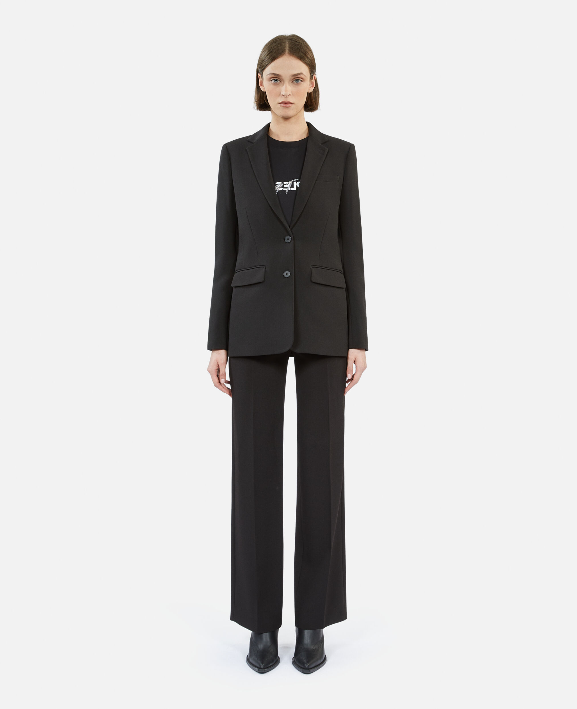Veste tailleur noire coupe droite